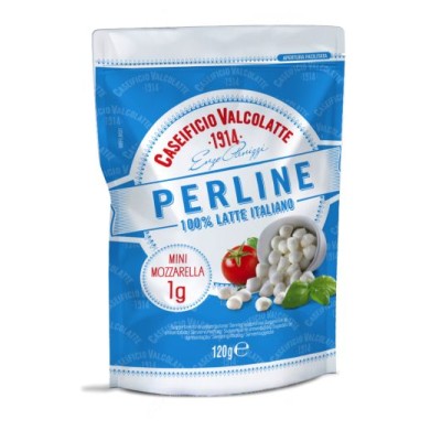 Sūris Mozzarella mini pearls 1 g, 45%, VALCOLATTE, 230 g / 120 g